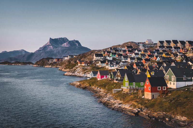 Nuuk, the capital and largest city of Greenland.